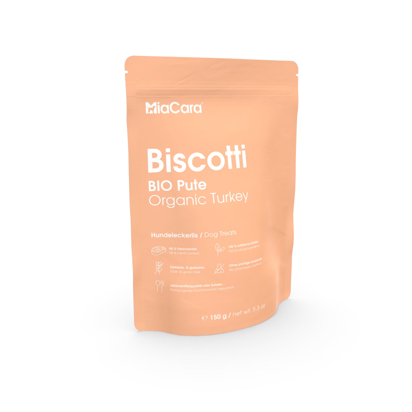 MiaCara • Recompense Biscotti (carne organică de curcan) 150g