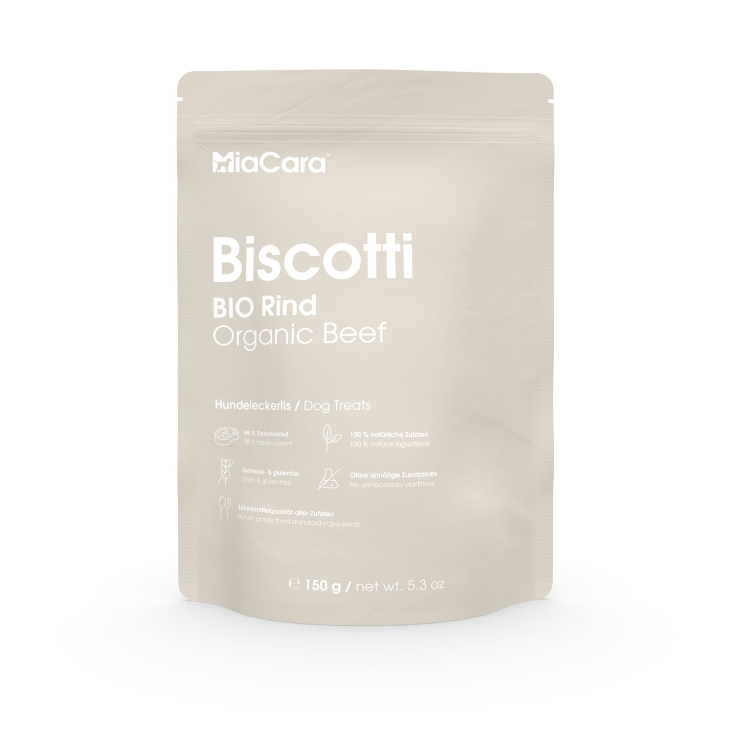 MiaCara • Recompense Biscotti (carne organică de vită) 150g